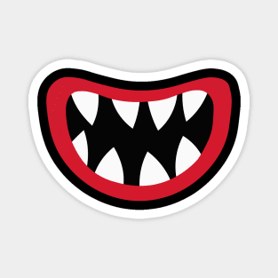 Funny Halloween Red Big Mouth Magnet