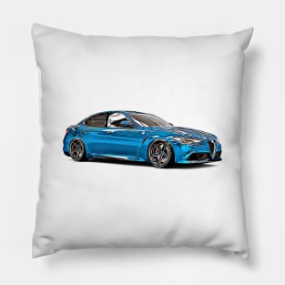 Alfa Romeo Giulia Quadrifoglio Custom Cartoon Pillow