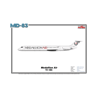 McDonnell Douglas MD-83 - Medallion Air (Art Print) T-Shirt