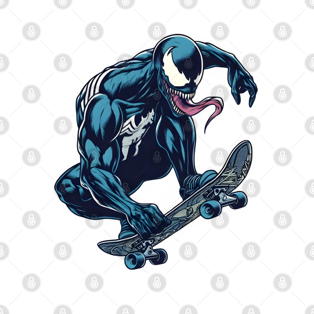 Unleash the Edge: Captivating Anti-Hero Skateboard Art Prints for a Modern and Rebellious Ride! by insaneLEDP