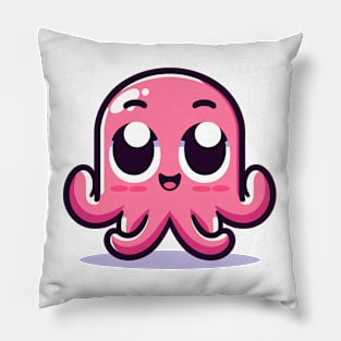 Pink funny octopus Pillow