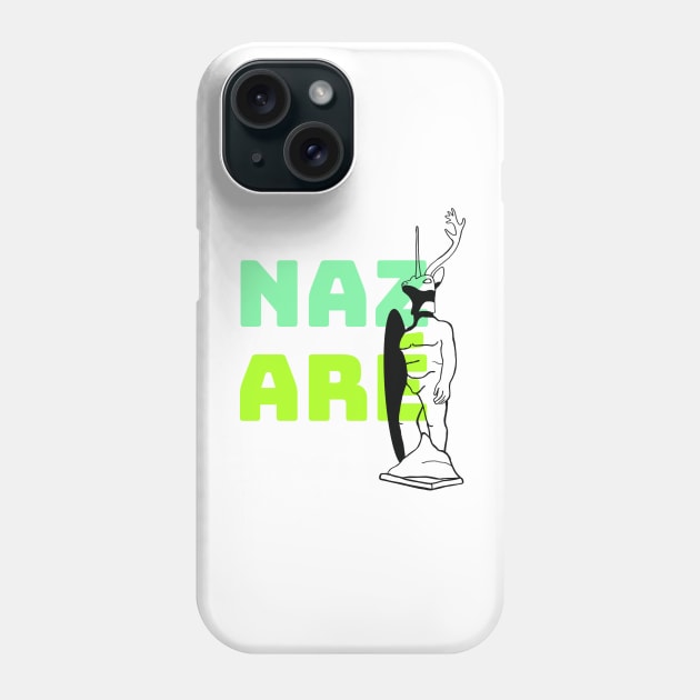 Nazare Portugal big surfing big surfer waves waves Phone Case by Tropical Blood