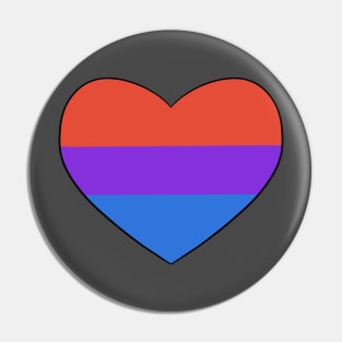 Bisexual Heart Pin