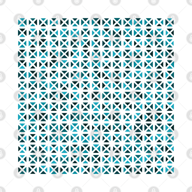 Rounded Triangle Pattern (Blue Green) by John Uttley