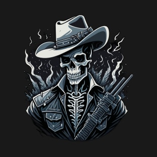 Cowboy Skull with Gun T-Shirt