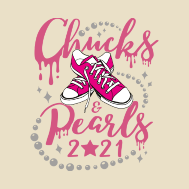 Disover Chucks and pearls 2021, Chucks And Pearls My Vice President Support, Kamala Harris Inauguration Day - Chucks And Pearls - T-Shirt