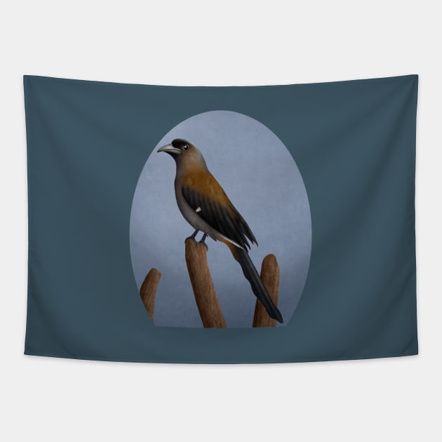 Grey Treepie Tapestry by CleanRain3675