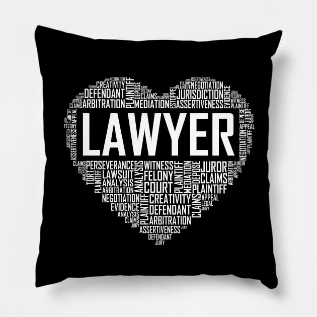 Lawyer Heart Pillow by LetsBeginDesigns