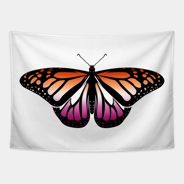 Lesbian Pride Butterfly Tapestry by brendalee