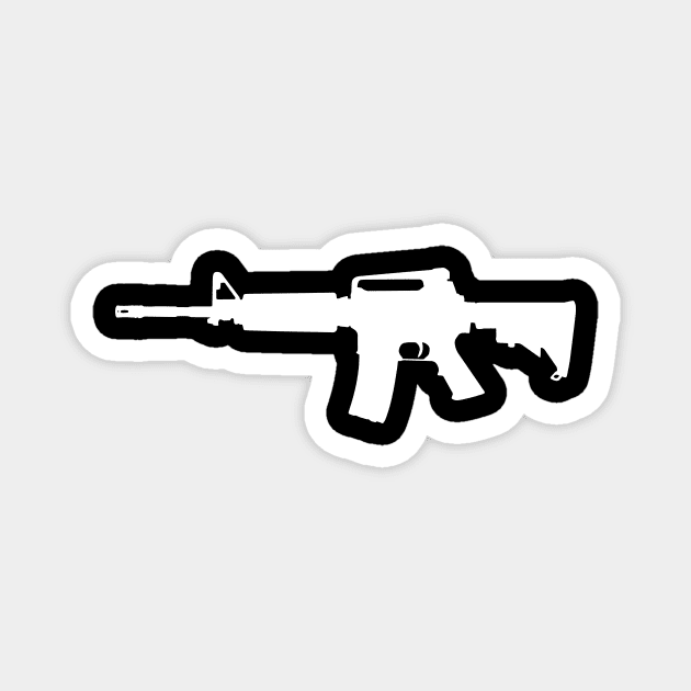 AR-15 Rifle Silhouette Magnet by hobrath