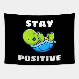 Stay Positive | Turtle Pun Tapestry