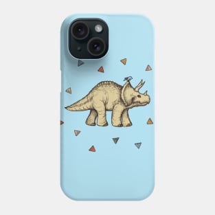 Triceratops & Triangles Phone Case