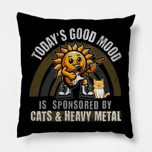 Today's Good Mood is Sponsored by Cats & Heavy Metal Pillow