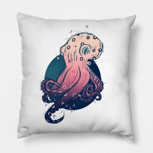 Pink octopus Pillow