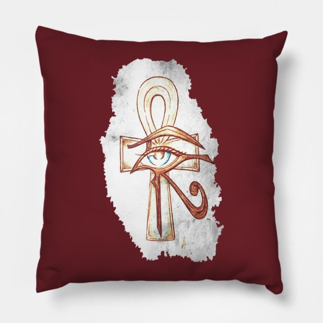 Ankh of Protection Pillow by Mina6