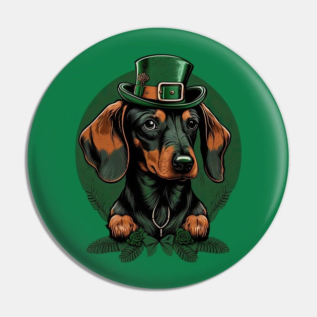 Dachshund St. Patrick's Day Pin by JayD World