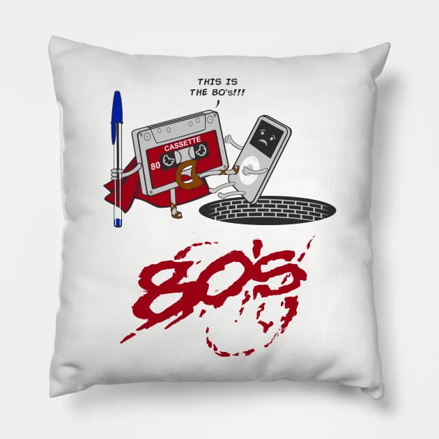 This is the 80,s!!! Pillow by Melonseta