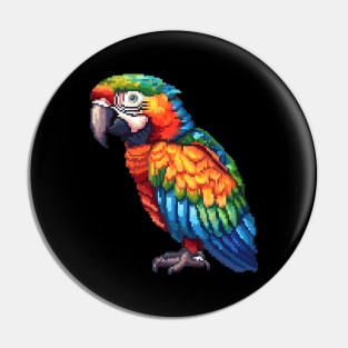 Pixelated Macaw Artistry Pin