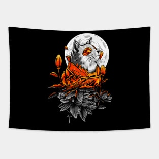 Crazy Space Cat Design Tapestry