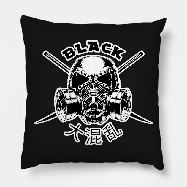 Gasmask Japan Black Havoc Pillow by BlackHavoc