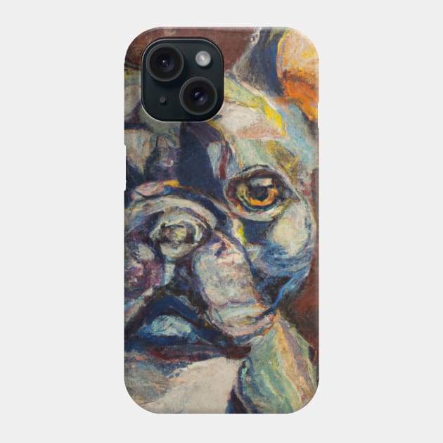 French Bulldog Portrait done as Cezanne Phone Case by Star Scrunch