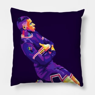 Kylian Mbbape Wpap Pop Art Pillow