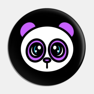 Purple Panda Head - 1000Pandas by Amanda Roos Pin