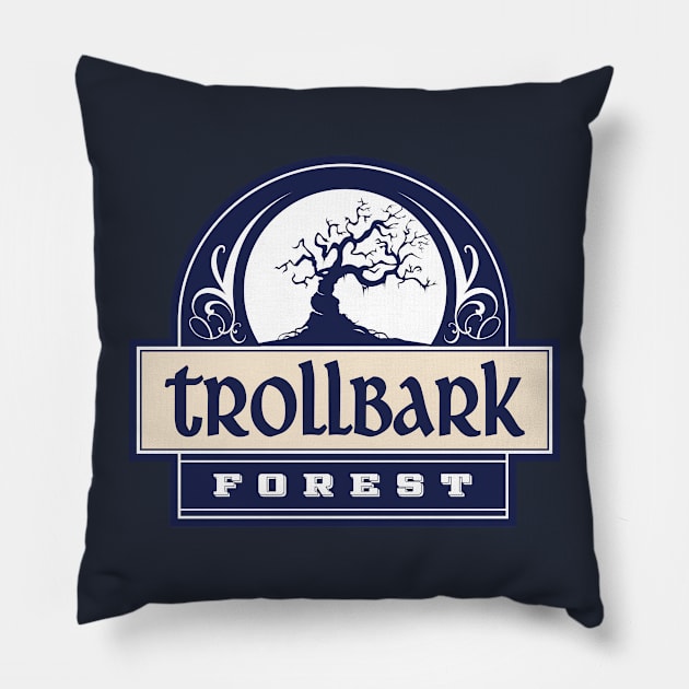 Trollbark Forest Pillow by MindsparkCreative