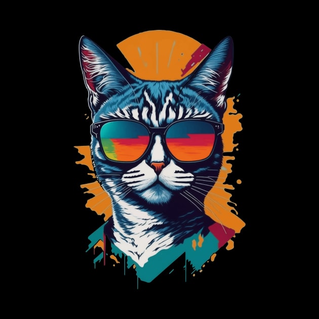 Vintage Vibes and Feline Flair Retro Cool Cat by star trek fanart and more