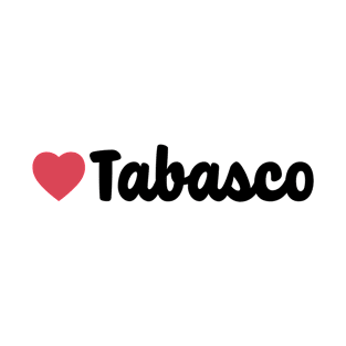 Tabasco Mexico Heart Script T-Shirt