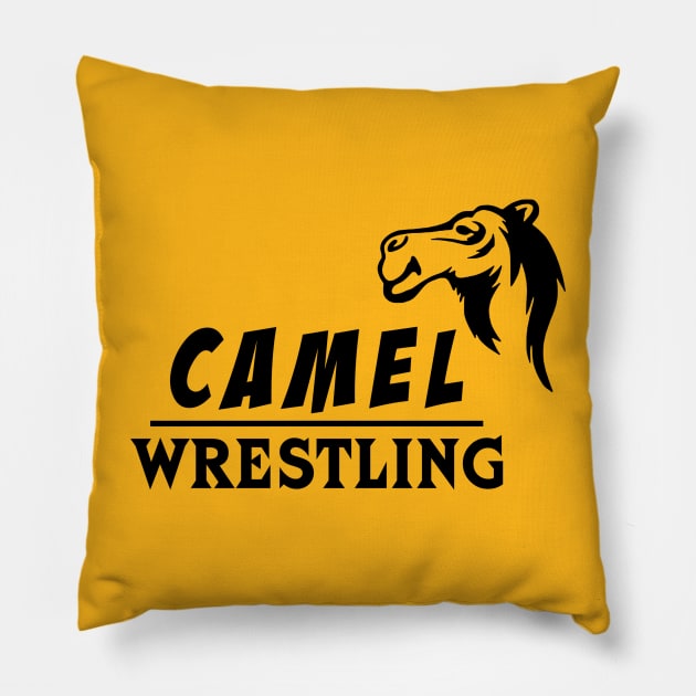 Camel Wrestling 2 Pillow by ALTER EGOS