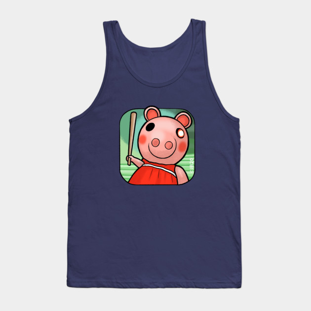 Piggy With Baseball Bat Roblox Tank Top Teepublic - roblox baseball bat