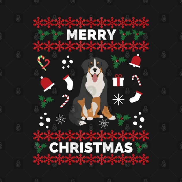 Cute Bernese Mountain Dog Christmas - Bernese Mountain Dog Lovers - Mountain Dog, Bernese Mountain Dog Mom - Bernese Dog Lovers by Famgift