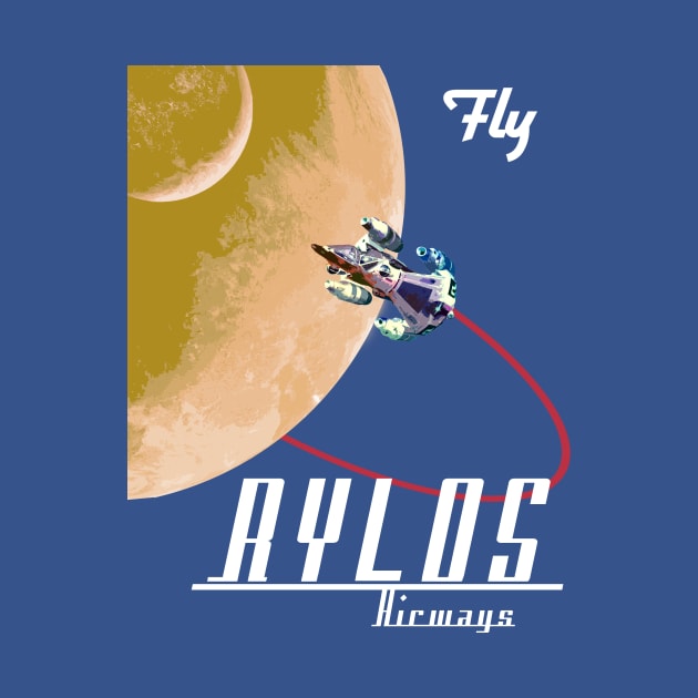 Rylos Airways Travel Poster by Kaybi76