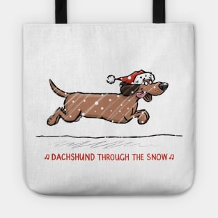 Dachshund Through the Snow Tote