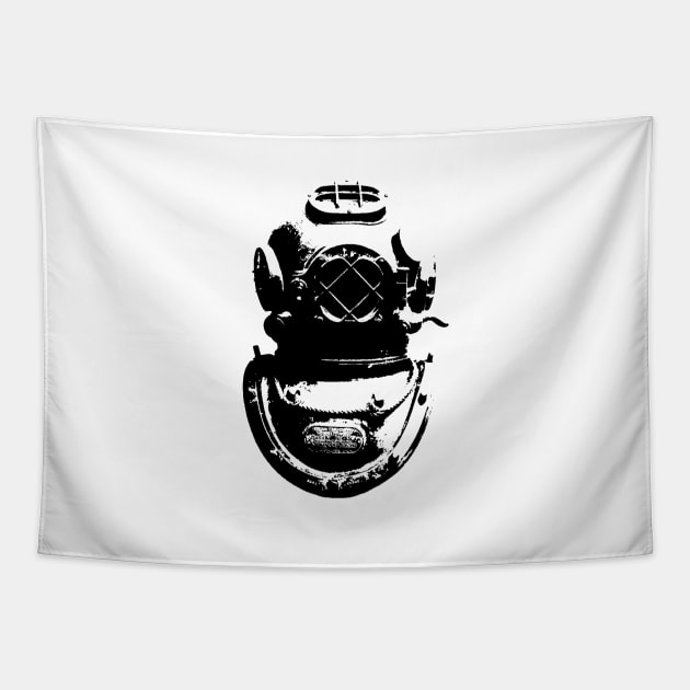 Diving helmet Tapestry by rchaem