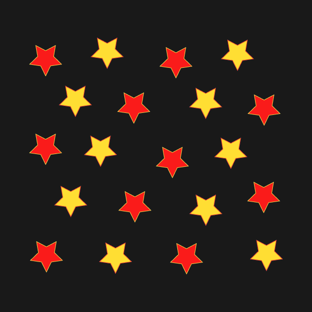 Red and Gold Stars by ampp