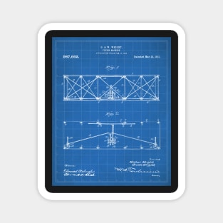 Wright Brothers Plane Patent - Aviation Art - Blueprint Magnet