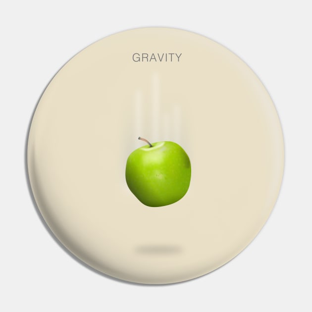 Gravity - Alternative Movie Poster Pin by MoviePosterBoy