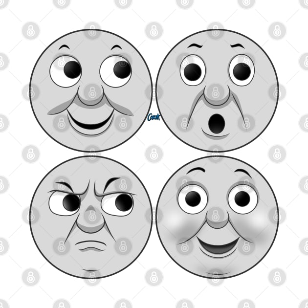 Faces of Percy the Small Engine by corzamoon