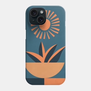 Sun, Plant, Retro Print, Boho, Botanical , Succulent Phone Case