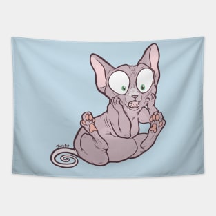 Oh My - White Sphynx Tapestry