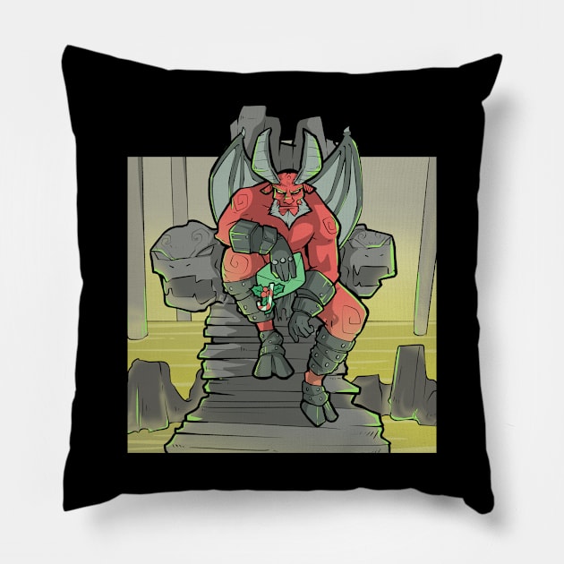 Satan Satanic Santa Claus Christmas Devil Gothic Occult Goth Pillow by TellingTales