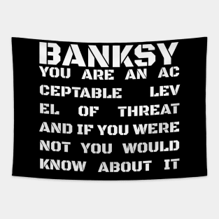 BANKSY Acceptable Threat Tapestry