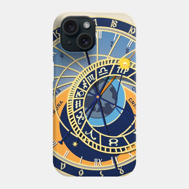 Prague Astronomical clock Phone Case by artbleed