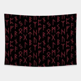 Runes Red Tapestry