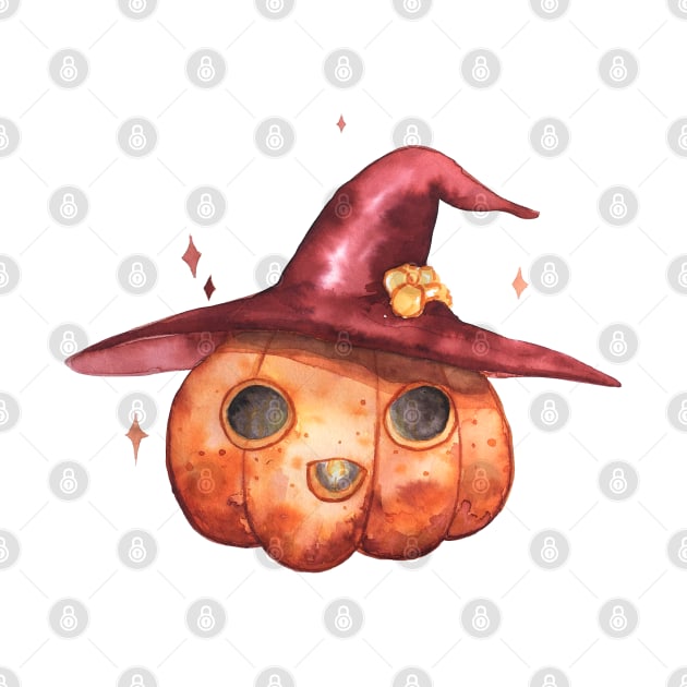 Witchy pumpkin by Hana Nekrep Art