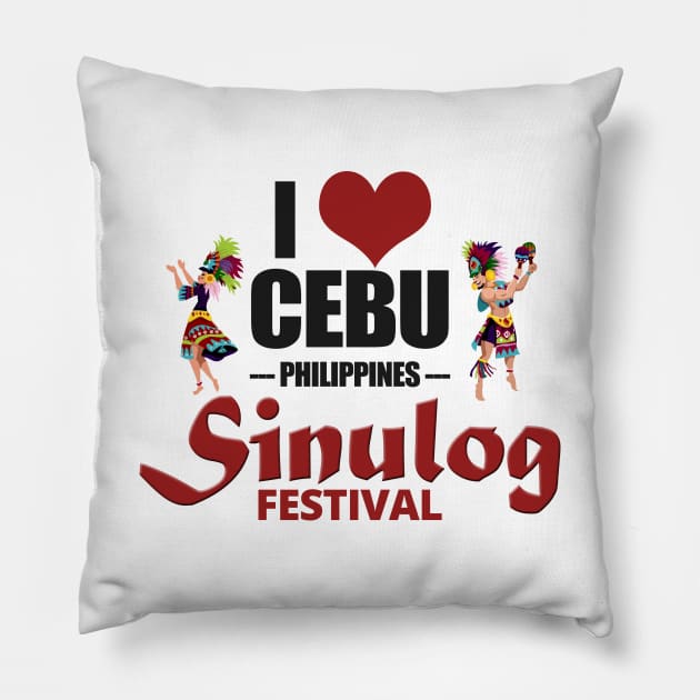 Cebu - Sinulog Festival, Viva Pit Senor Pillow by tatzkirosales-shirt-store