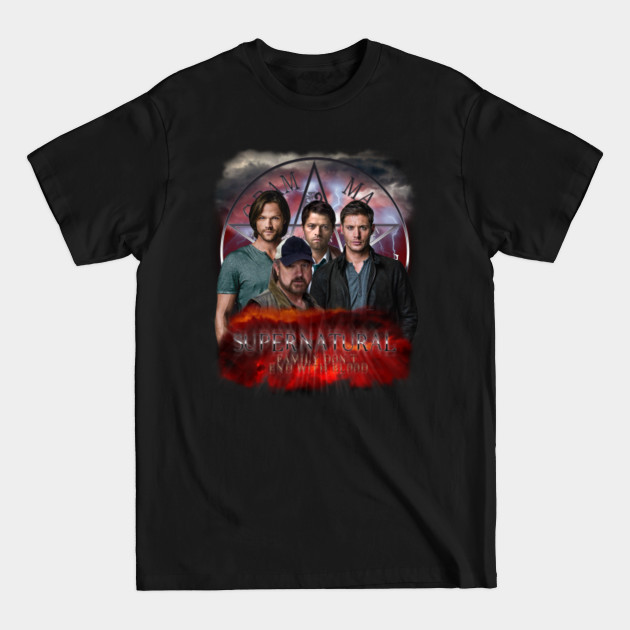 Disover Supernatural Family dont end with blood 4C9 - Winchester - T-Shirt