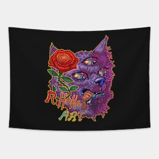 RHokeArt Wolfcat Tapestry